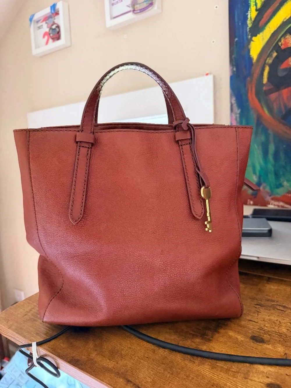 Fossil Camilla Brown Leather Backpack Bag